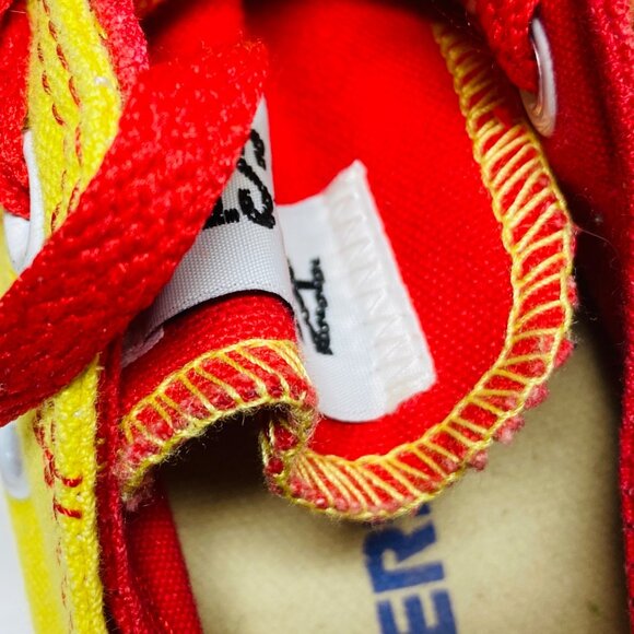 Converse All Star Yellow Red Canvas Low-Top Sneakers Sz Men 5 Women 7 Kamiakin - Picture 13 of 14